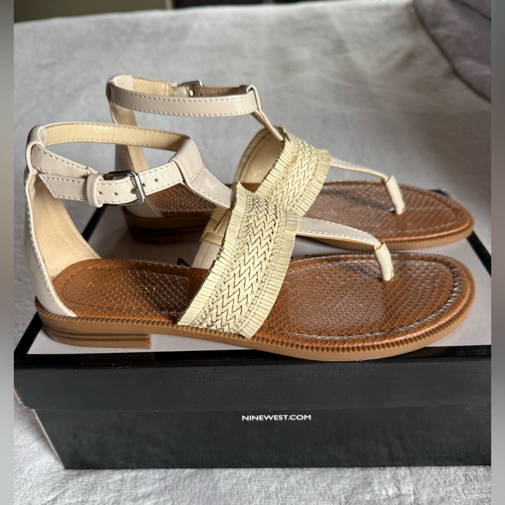 Nine West Stylish Vacation Cream Sandals